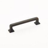 Schaub Menlo Park Door Pull 4" cc - Ancient Bronze - 538-ABZ