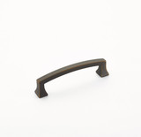 Schaub Menlo Park Door Pull Arched 4" cc - Ancient Bronze - 542-ABZ