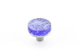 Schaub Ice Round Glass Door Knob 1-1/2" Diam - Blue Pearl - 31-PBL