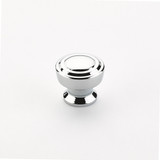Schaub Menlo Park Door Knob Round 1-1/4" Diam - Polished Chrome - 533-26