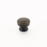 Schaub Menlo Park Door Knob Round 1-1/4" Diam - Ancient Bronze - 533-ABZ