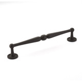 Schaub Atherton Solid Brass Door Pull Knurled Footplate 8" cc - Oil Rubbed Bronze - 577-10B