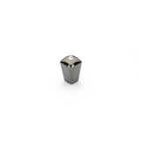 Schaub Skyevale Door Knob 1/2" Diam - Black Chrome w/crystal - 299-BC