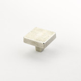 Schaub Vinci Cast Bronze Door Knob Square 1-3/4" Diam - Polished White Bronze - 815-PWB