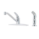 Price Pfister Pfirst Series Single Handle Kitchen Faucet with Side Spray - Polished Chrome - G134-4444