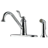 Price Pfister Parisa Single Handle Kitchen Faucet with Side Spray & Pfast Connect Technologies - Polished Chrome - LG34-4PC0