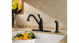 Price Pfister Portland Single Handle Kitchen Faucet with Side Spray & Pfast Connect Technologies - Tuscan Bronze - LG34-4PY0
