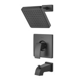 Price Pfister LG89-8DFB Kenzo Single Handle Pressure Balanced Tub and Shower Faucet Trim with Raincan Shower Head - Matte Black