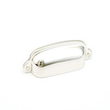 Schaub Traditional Cup Door Pull 3" cc - Polished Nickel - 743-PN