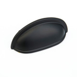 Schaub 731-FB Traditional Cup Door Pull 3" cc - Flat Black