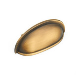 Schaub 731-ALB Traditional Cup Door Pull 3" cc - Antique Light Brass