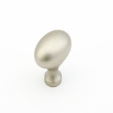 Schaub Traditional Oval Door Knob 1-3/8" diam - Distressed Nickel - 719-DN