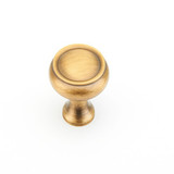 Schaub 711-AB Traditional Door Knob 1-1/4" diam - Antique Brass