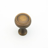 Schaub Traditional Door Knob 1-1/4" - Antique Light Brass - 711-ALB