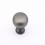 Schaub Traditional Door Knob 1-1/4" diam - Antique Nickel - 706-AN