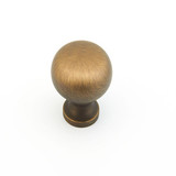 Schaub 706-ALB Traditional Door Knob 1-1/4" diam - Antique Light Brass