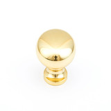 Schaub Traditional Door Knob 1-1/4" diam - Polished Brass - 706-03
