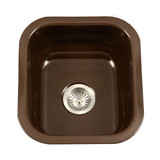 Hamat CeraSteel 15-5/8" x 17-5/16" Undermount Enamel Steel Single Bowl Kitchen Sink in Espresso