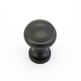 Schaub 704-FB Traditional Door Knob 1-1/2" diam - Flat Black