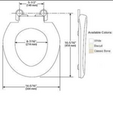 Mansfield SB100-BC Biscuit Round Toilet Seat