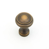 Schaub Traditional Door Knob 1-1/2" diam - Antique Light Brass - 704-ALB