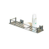 Valsan Essentials 53605CR Rectangular Shower Shelf with Braga Backplate 11 3/4" X 3 1/2" - Chrome