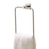 Valsan Braga Square Base Large Towel Ring 8" - Polished Nickel