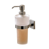 Valsan Braga Square Base Wall Mount Liquid Soap Dispenser 8 OZ - Polished Nickel