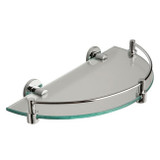 Valsan Classic M668CR Glass Cloakroom Wall Mount Shelf with Gallery - Chrome