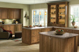 Kraftmaid Kitchen Cabinets -  Square Recessed Panel - Veneer (AC7C) Rustic Cherry in Husk
