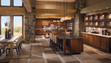 Kraftmaid Kitchen Cabinets -  Square Raised Panel - Solid (PVM) Maple in Praline w/Mocha Highlight