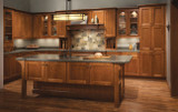 Kraftmaid Kitchen Cabinets -  Square Recessed Panel - Veneer (SNC) Cherry in Cognac