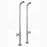 Cheviot 3/4" Free Standing Water Supply Lines With Stop Valves for Tub Faucet - Brushed Nickel - 3970XL-BN