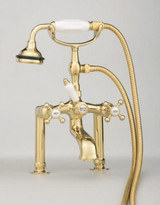 Cheviot Extra Tall Rim Mount Tub Filler Faucet With Hand Shower & Cross Handles - Antique Bronze - 5112-AB