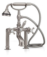 Cheviot Extra Tall Rim Mount Tub Filler Faucet With Hand Shower & Cross Handles - Chrome - 5127-CH