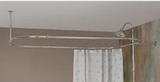 Cheviot 5182-BN Exposed Tub & Shower Riser Faucet With Hand Shower With Curtain Frame 31 X 57  - Brushed Nickel