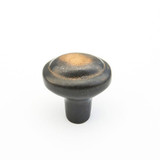 Schaub Ovale Oval Door Knob 1-7/8" diam - Antique Bronze - 782-AZ