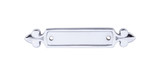 Top Knobs M2127 Tuscany Dover Backplate 2 1/2" - Polished Chrome