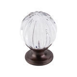 Top Knobs Clear Melon Crystal 1 1/8" Diameter Round Knob, Oil Rubbed Bronze - TK127ORB