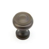 Schaub Traditional Door Knob 1-1/4" diam - Oil Rubbed Bronze - 703-10B