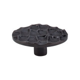 Top Knobs TK299CB Cobblestone Cobblestone Oval Knob Large 2 5/8" - Coal Black
