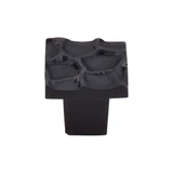 Top Knobs Cobblestone 1 1/8" Length Square Knob, Coal Black - TK300CB