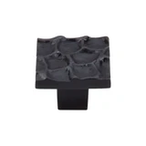 Top Knobs Cobblestone 1 3/8" Length Square Knob, Coal Black - TK301CB