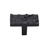 Top Knobs Cobblestone 1 7/8" Length Rectangle Knob, Coal Black - TK303CB