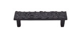 Top Knobs TK304CB Cobblestone Cobblestone Pull 3 3/4" (c-c) - Coal Black