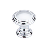 Top Knobs Reeded 1 1/4" Diameter Round Knob, Polished Chrome - TK320PC