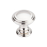 Top Knobs Reeded 1 1/4" Diameter Round Knob, Polished Nickel - TK320PN