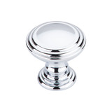 Top Knobs Reeded 1 1/2" Diameter Round Knob, Polished Chrome - TK321PC