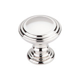 Top Knobs Reeded 1 1/2" Diameter Round Knob, Polished Nickel - TK321PN