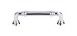 Top Knobs  TK322PC Chareau Reeded Pull 3 3/4" (c-c) - Polished Chrome